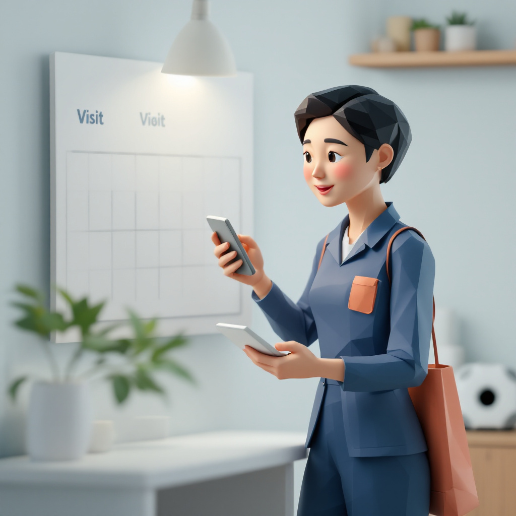 サービス提供責任者(訪問介護)のキャラクターイラスト